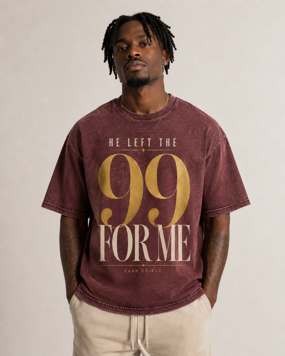 He Left the 99 For Me Tee — Mauve