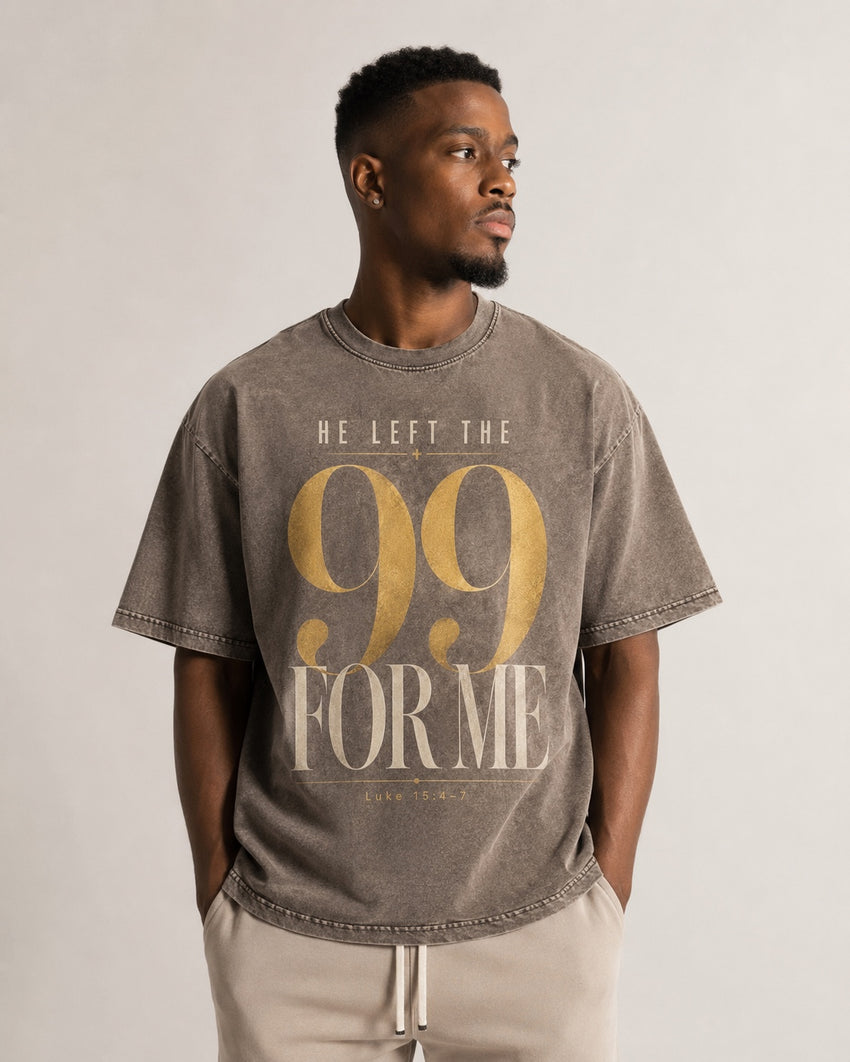 He Left the 99 For Me Tee — Taupe